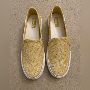 Keds Double Decker Yellow Floral Print Sneakers